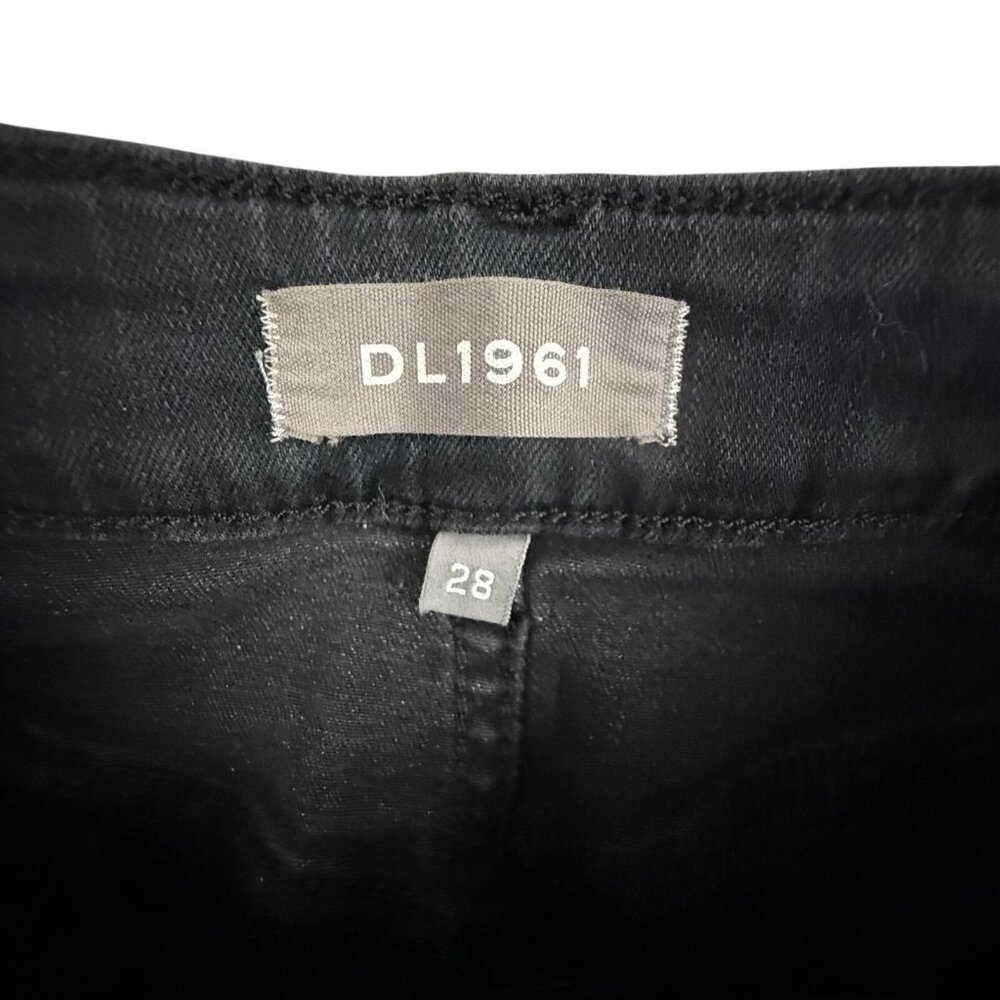 DL1961 Jeans Womens 28 Florence Cropped Instasculpt Skinny Metallic Stripe Black - Picture 7 of 16